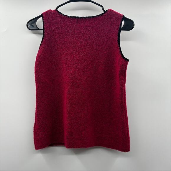 Vintage Sigrid Olsen Sport Burgundy Red Sleeveless Knit Top‎ Size S - Picture 4 of 7